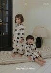 키즈맘창고형아동복맘스아동복구 | 해피버스 아동 키즈 여름 썸머 심플 테디 베어 7부 실내복 내의 내복 상하세트 상하복 블랙 : 맘스아동복 하남점