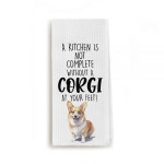 Zeghk Funny Corgi 강아지 주방 타월 접시 타월, 강아지 장식 흡수성 핸드 티 욕실 타월, 여성용 선물, 코기 애호가 선물 40.6 x 61cm(16...