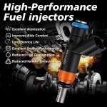 VELDUROVEL 연료 인젝터 05037479AA FJ732 4홀 2009-2017 Ram 2500 5.7L 2009-2018 1500 2010-2016 2018 Dodge : 민아호