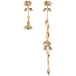 11786091 피어싱 액세서리 Jewelry Women s Fashion Temperament Simple Atmosphere Flower Leaves Tassel Earri : 육육코퍼레이션