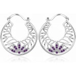 11792265 피어싱 액세서리 Jewelry Small Exquisite Fashion Flower Silver Zircon Earrings/스테인레스/Anti-allergi : 육육코퍼레이션