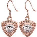 11792216 피어싱 액세서리 Jewelry A Pair of Women Green Platinum Zircon Geometric Modeling Earrings/Anti-a : 육육코퍼레이션