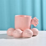 북유럽풍 빈티지 테라조 세라믹 몽글이 머그잔 홈카페 잉크블랙 : 트렌드디렉트