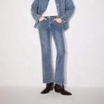 온니슬림(Only Slim) | ONLY 여성 슬림핏 청바지 J33350 워시드 데님 블루, M : POIZON공식온라인스토어