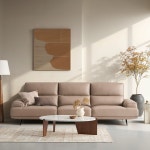 리바트 라에르 3시트 w2950 가죽 소파(4인용) 일반형 스툴미포함, 시 트렌치 소프트 샌드(아이보리) : 리바트