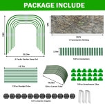가든 메시 네팅 키트 10x30피트 그린 초미세 6세트 와이드 후프 및... 레이즈 침대 로우 커버 채소 과일용 식물 장벽 Wide Hoops : 올데이소싱