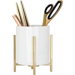 MONOSUGO 4.72 Gold Pen Holder Aesthetic Pencil for Desk, Desk Organizers and Accessories Women Girls : 노베라마켓