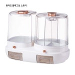 삼가잡곡상회 | 원터치 쌀통 잡곡 대용량 자동 디스펜서 계량 보관함 크림화이트 : 우진상회404