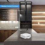 RC 터치 패널/RB RF 리모컨/APP 컨트롤 DC5V24V와 함께 작동하는 FCOB IC LED 스트립을 위한 SEZO SP636E 단색 음악 블루투스 SPI...