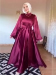 이슬람가게ISLAMMAGAZIN | 슬리브 이슬람 abaya 여성 드레스 새시 jalabiya kaftan 솔리드 vestidos 아랍 긴 가운 라마단 모로코 두바이 abayas : 모리슨의 가게