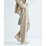 UNITED ARROWS green label relaxing size SHORTTALL Greed 그리드 멜란지 스트레이트 팬츠 베이지 XS-SSHORT-36 : bellezza