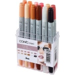Copic 코픽 Ciao 컬러 마커 펜 - 12개 초상화 세트 미술 공예 색칠 그래픽 형 : 써티투직구
