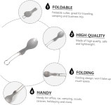 티유디자인 | 피크닉 하이킹 및 여행을 위한 야외 다이닝 컴팩트 디자인을 프레티줌 2pcs 티타늄 접이식 스포크 경량 캠핑 도구 : 티유-TU