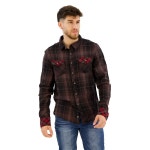Brandit 체크 더캔 긴소매 셔츠 Brown / Black, S : 트레이드korea