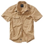 Brandit 빈티지 반팔 셔츠 Camel, XL : 트레이드korea
