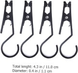 밀리스텐 4Pcs 야외 텐트 클립 캠핑 및 활동을 위한 안정적인 그립감을 갖춘 캐노피 타프 내구성 있는 바람 로프 클램프를 다기능 후크 : 블리스...