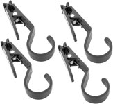밀리스텐 4Pcs 야외 텐트 클립 캠핑 및 활동을 위한 안정적인 그립감을 갖춘 캐노피 타프 내구성 있는 바람 로프 클램프를 다기능 후크 : 블리스...