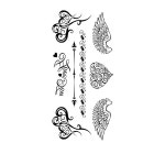 레터링 심전도 블랙워크 독수리 드림캐쳐 벚꽃 미니 타투스티커 : EZBUY 구매대행