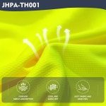 25시단체복안전상사 | JAZUJA 남성용 고감도 안전 셔츠 긴팔 건설 작업 반사 Yellow-short Large : HDT상사