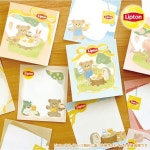허니베어팜스탠드 | 후루카와 x 립톤 Lipton BEAR'S TEA STAND 4디자인 떡메모지 : 허니티 : SALAD MARKET