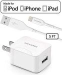 갈바녹스 충전기 - 10W USB 벽면 플러그와 MFi 인증 라이트닝 케이블 (싱글 포트) : 누빌라