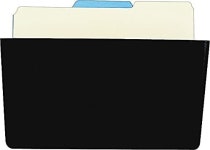 범용 08122 재활용 벽 파일 애드온 포켓 플라스틱 블랙 : 라옴원