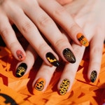 네일배트(nailbat) | PH 팬더홀 3pcs 할로윈 네일 스탬프 플레이트 고스트 호박 패턴 프린트 아트 템플릿 스테인리스 스틸 배트 골격 여성 장식용 이미지 4.7x2.3...
