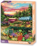 스프링복 더 과일 스탠드 500피스 직소 퍼즐 - 도로 위의 파머스 마켓 독특한 컷 조각 미국산 The Fruit Stand : 모노브릿지업