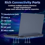 올 메탈 7인치 HD 터치스크린 초경량 미니 노트북: 알더 레이크 N95 CPU 8GB RAM 512GB SSD Win 11 Pro PC WiFi USB3.0 HDMI TF 카드...