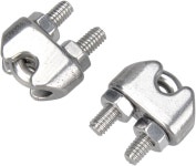 (주)마스터클립(MASTER CLIP Co., Ltd.) | DOUSYU (同舟) Wire Rope Clip Clamp (M2) with Storage Case SUS304 2mm Stainless Steel Fixed Hardware M2 : 스텔라샷