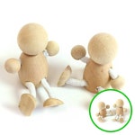 MF06 어린이 나무 인형 인형극 놀이 인테리어 소품 꼭두각시 목각끈인형 : 천경육상회