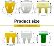 고서일급카인테리어 | 쿠이모프 120 PCS 카 그로밋 스크류 너트 플라스틱 셀프 탭핑 베이스 패스너 키트 범퍼 및 번호판 인테리어 트림용 리테이너 자동차 트럭 SUV...