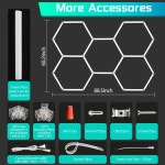 희희샵(HEEHEESHOP) | BESTECCT 헥사곤 차고 조명 192W 21000LM 5 그리드 LED 쇼핑몰 지하실 체육관용 7000K 벌집 5 HEX : 희희가게샵