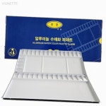 흥일 알루미늄 35칸 수채화 파레트 AL435 10개입 금속재질 컬러믹싱 고급형 전문가화구 : 비네뜨