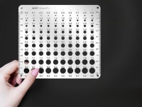도트게이지 균열비교 카드 필름 눈금자 품질 본품 파이 01-99mm 원형 15mm : 커머스민