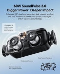 dbsono 휴대용 블루투스 스피커 무선: 60W SoundPulse 2.0 베이스 부스트 시끄러운 파티 스피커 무제한 페어링 야외 및 실내용 TWS 해변 휴가...