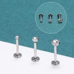 16G 푸시인 립 링 스테인리스 스틸 메두사 피어싱 주얼리 2mm 3mm 4mm CZ 포워드 헬릭스 이어링 여성용 라브렛 먼로 : 베베드수스튜디오