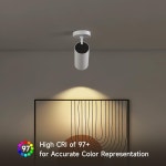 모노머스(Monomerce) | Opulux 12W LED 모노포인트 천장 스포트라이트 실내 - 복도용 조절... 따뜻한 흰색 3000K CRI 97 안티 글레어 그림 9W Dimmable : 링크머스