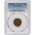 1924 D 링컨 센트 PCGS VF30 3174312 : 허그텐