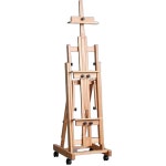 전문가용 이젤 접이식 대형 원목 거치대 미술 드로잉 화판 43 x 50 x 220cm / 내츄럴 : 율무잡화점