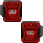 백룡GARAGE캠퍼 | Garage-Pro Tail Light SET 2018-2022 2024 지프 랭글러와 호환되며... 있는 모델에 적합합니다. BSM 모듈은 포함되지 않았습니다. : 탑캠퍼