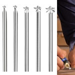 오성강철가구사 | 바이치 나무 조각 도구 키트 5가지 드릴 비트 DIY 공예품 모양 3mm 생크 지름 견고한 강철 (오성 나이프) : 부워션