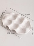달바머랭 | 세라믹 에그트레이 계란 간결한 정리함 도자기 가정용 베이지화이트 도트 6칸 계란 트레이 : 영차홀딩스