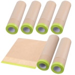 칠구퍼 | MSHHDK 6pcs 마스킹 페이퍼 18인치 x 50피트 프리테이프 자동차 도색용 테이프로 롤링 가구 벽 커버 도색 바닥 보호 : 더딜컴퍼니