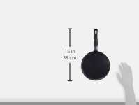 HOME Granchef 손잡이가 있는 20cm 논스틱 알루미늄 크레페 팬 검은색 : 베베드수비즈니스