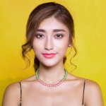 JIBSA 8mm 인공 셸 진주 목걸이 스털링 실버 스터드 귀걸이 세트 레ディース 틴 걸스 웨딩드레스 파티 솔로리티 컬러 데일리웨어 주얼리...