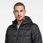 지에스타로 남성 레귤러 핏 재킷 미픽 스퀘어 퀼트 후드 2XS Dark Black : 도다도다라store
