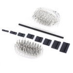 쉬폰에이드 1450Pcs 254mm 핀 헤더 커넥터 키트 점퍼 와이어용 크림프 하우징 세트 브레드보드 호환 DIY 전자제품 프로토핑 : 사이마스터