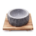 솥밥 돌솥 자연석 돌냄비 식당 나무받침 뚝배기 나무접시 돌판 직경 석그릇 지름 뚜껑 : 픽앤가이드