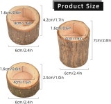 주식회사 딜리데이 | 딜리아 티 라이트 캔들 홀더 결혼식 파티 생일 홀리데이를 위한 맞춤형 나무 보티브 티라이트 6종 세트( x2 7 28 x2) Set of 6 (1 1.7 2.8 )...